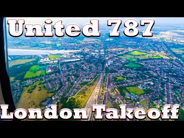 United Boeing 787 London Heathrow Taxi & Takeoff - 4K 60fps