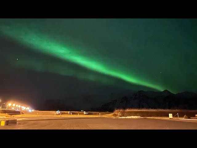 Northern lights in Höfn , Iceland