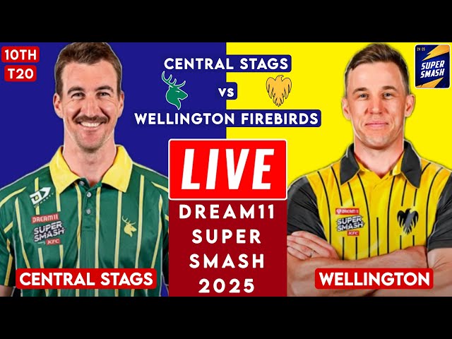 🔴 Super Smash Live | Wellington Firebirds vs Central Stags Live | WEL vs CS Live Score & Commentary