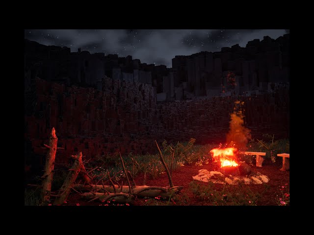 Campfire & Rock Houdini Procedural Art