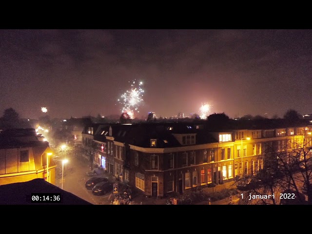 Utrecht Nieuwjaarsvuurwerk 2022 [timelapse]