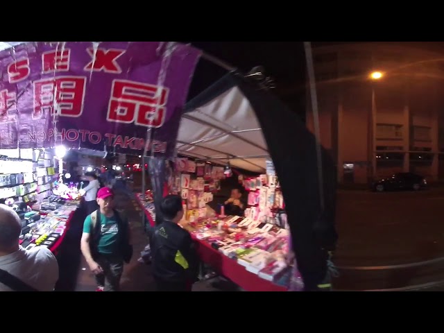 hong kong budget travel  -Temple street walk tour  VR360 (HD)-2