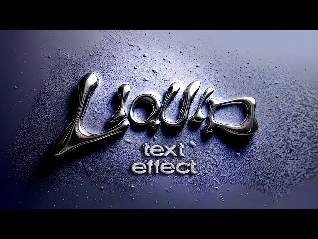 Liquid Metal Text Effect in Adobe Photoshop and Adobe Firefly Tutorial