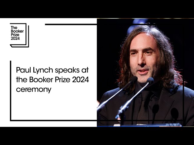 Paul Lynch speaks at the Booker Prize 2024 ceremony | The Booker Prize