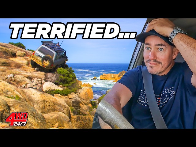 DANGEROUS 4WD Track on a CLIFF has Shauno trembling on camera