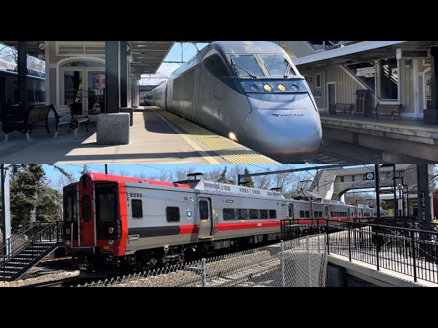 Amtrak & SLE Railfanning at Old Saybrook, CT with CDOT M8 Test Train, Hornshows, and SAAHC (4/30/22)