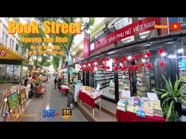 A Book Lover’s Dream! 360° Tour of Nguyen Van Binh Book Street  | Vietnam’s Literary Haven