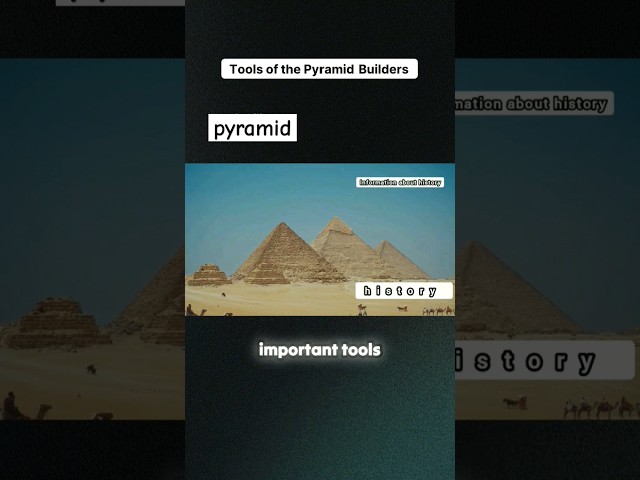 Do you know what tools were used to build the pyramids? #history