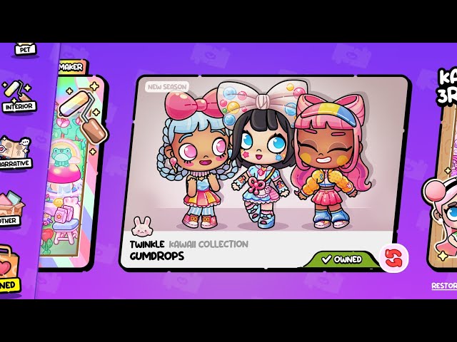 Kawaii Collection Gumdrops Avatar World Pazu Update