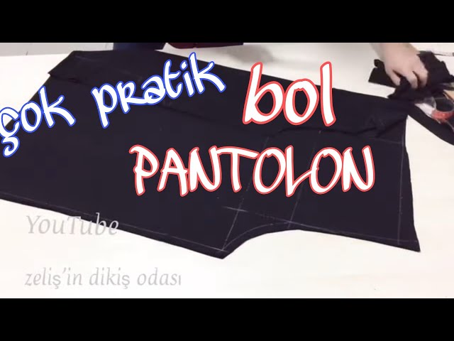 ÇOK PRATİK BOL PANTOLON kesimi ve dikimi #kolaypantolon #pratikpantolon