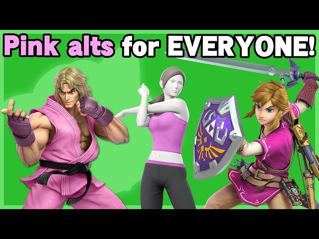 Giving Pink Costumes to Characters Without One - Super Smash Bros. Ultimate