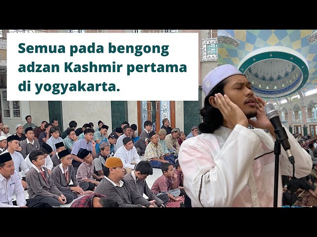 the call to prayer in the most aesthetic mosque in Indonesia:   call to prayer in Kurdish Kashmiri