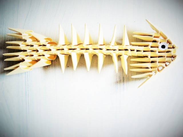 Origami 3D Fish Bone (Step by step)