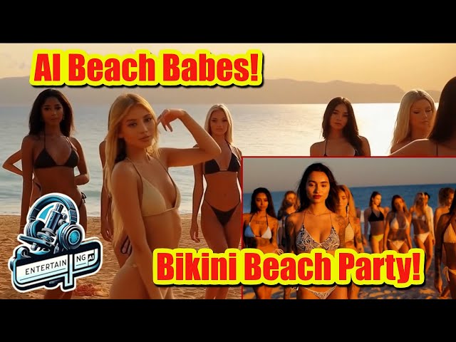 AI Beach Babes Dance Party: 100% AI Music Video!