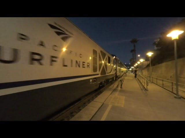 VR180 - Amtrak Pacific Surfliner Train #580 Southbound in Solana Beach CA - January 16th 2021 (2/2)