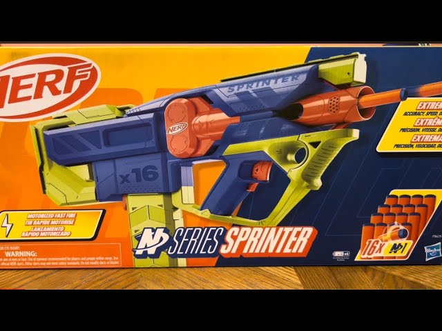 Nerf N series Sprinter motorized flywheel blaster- unboxing & test- RC Cincy Extras