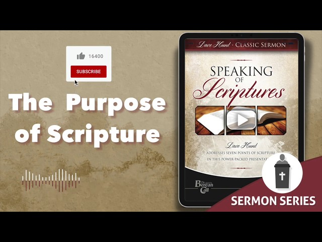 The Purpose of Scripture