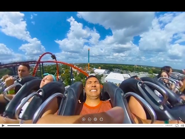 Ride Roller Coaster SheiKra in 360° video at Busch Gardens Tampa