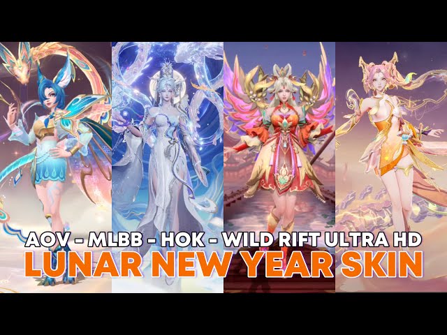 Lunar New Year Skins Comparison 2025 - MLBB vs AOV vs HOK vs Wild Rift (Ultra HD)