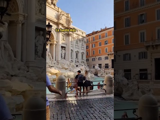 La Fontana de Trevi de Roma! Un deseo y una moneda! #fontanadetrevi #roma