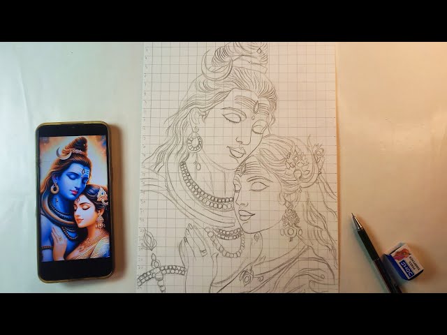 Shivratri drawing | easy shivratri drawing outline drawing