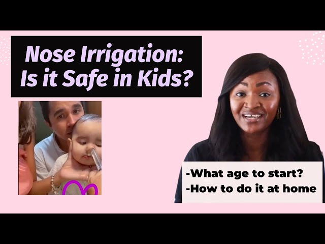 How to perform Nose saline irrigation in kids I Doctor explains (what age is it safe for?)