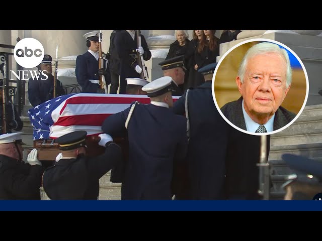 Jimmy Carter’s casket arrives at the U.S. Capitol