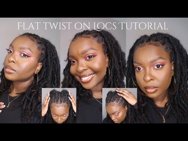 Flat Twist Tutorial On Locs!! Quick and Easy!!!