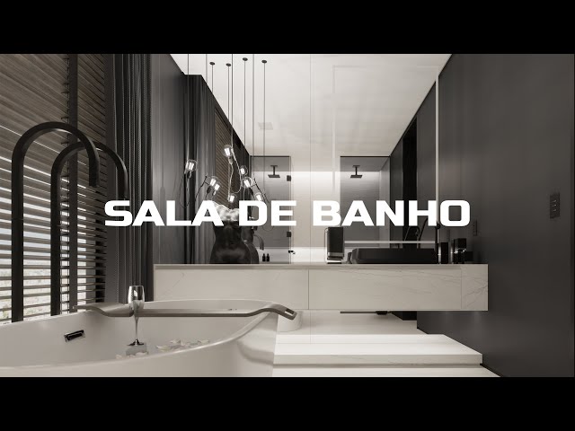 TOUR 360 - Sala de Banho Black and White - Arquiteto Tiago Crisostomo