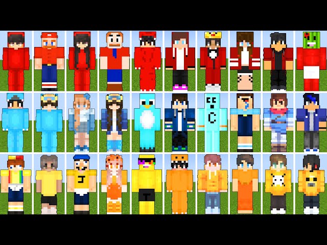 Red vs Blue vs Yellow! Omz and Roxy vs Cash and Nico vs Milo and Chip vs Jeffy Johnny Minecraft