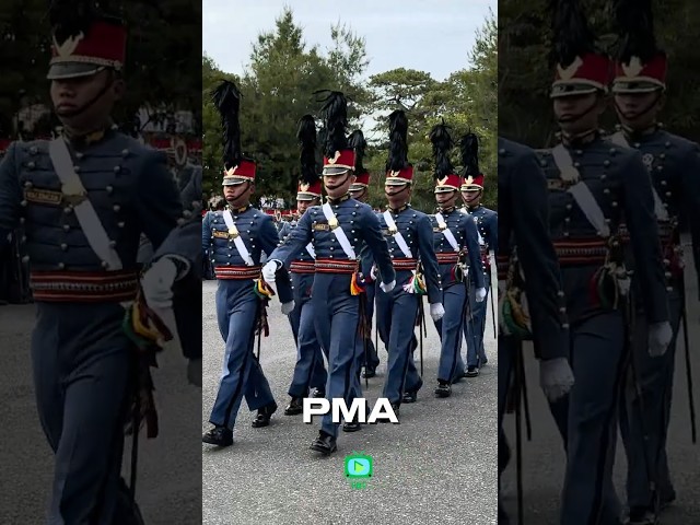 PMA Class of 2028 Commander with his Staff and the Color officers #shorts #military #pma #baguio