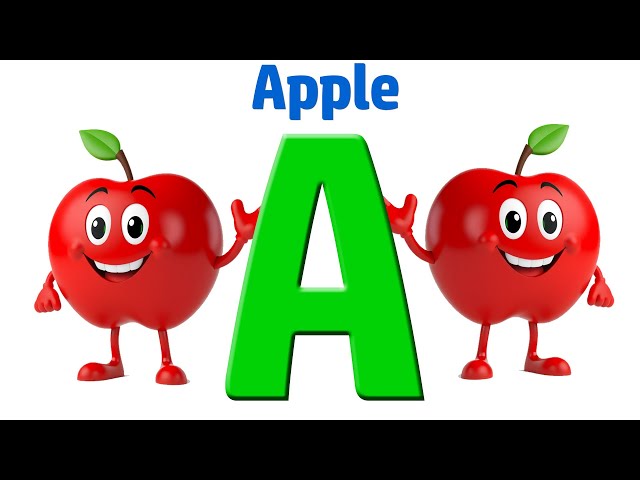 A is for Apple, ABC Phonics Song - Toddler Learning Songs, Nursery Rhymes, Alphabet Song for kids