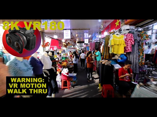 MASSIVE OLYMPIC MARKET has everything PHNOM PENH 8K 4K VR180 3D (Travel Videos ASMR Music)