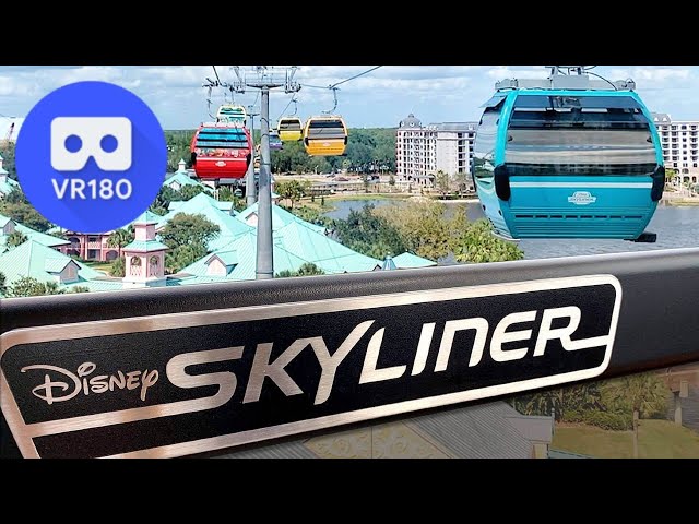 Ride on the Disney Skyliner in VR / VR180 3D