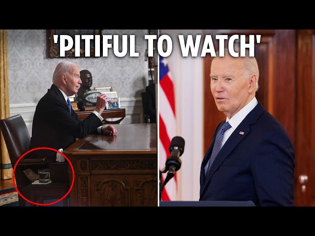 Biden 'final humiliation' spotted in last speech as he snaps back at question 'is that a joke?'