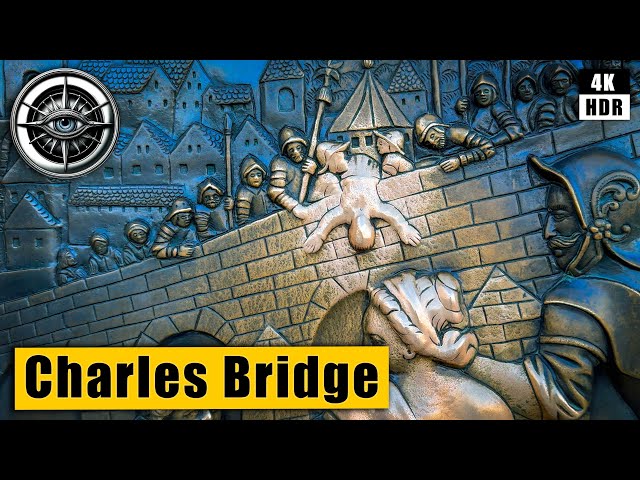 Prague Walking Tour of Charles Bridge 🇨🇿 Czech Republic 4k HDR ASMR