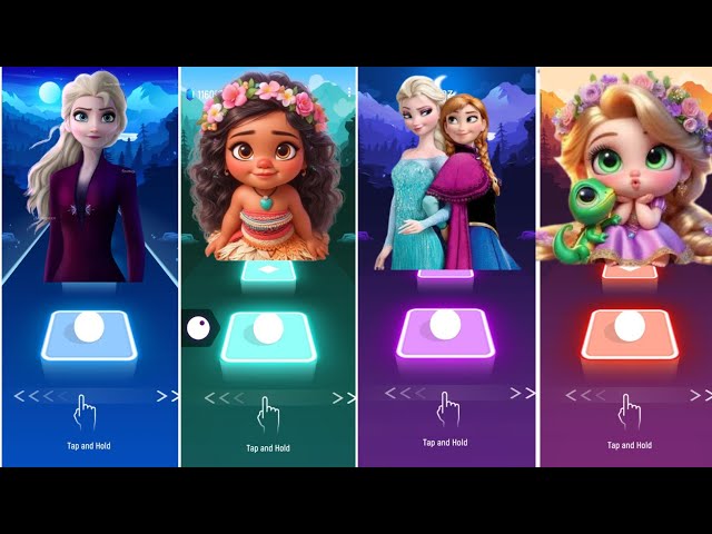 Into the Unknown vs Baby Moana vs Elsa Let It Go vs I See the Light | Songs Disney Princesses