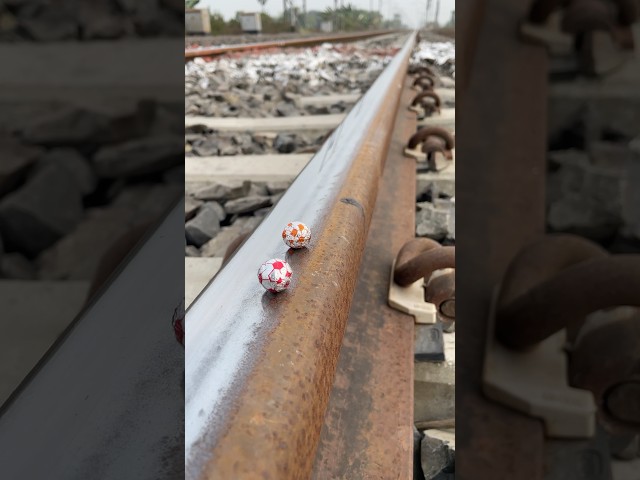 Train vs two football chocolate ⚽️ #shorts #candy #football #chocolate