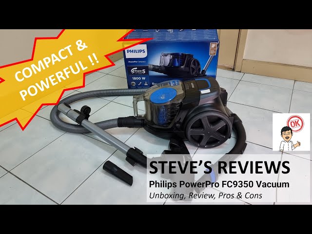 Philips PowerPro Compact FC9350/61 Bagless vacuum cleaner with PowerCyclone 5 Review