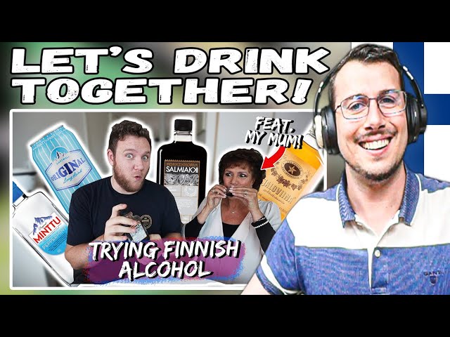 DaveCad TRYING FINNISH ALCOHOL Feat: Mum! + Me Trying Lonkero!