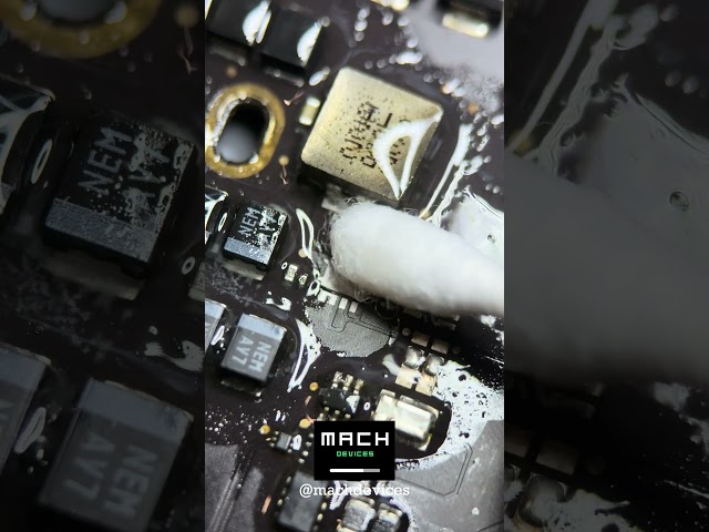 replacing mosfets on macbook logic board  #asmr #soldering #electronics