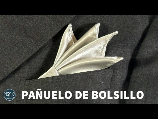 Cómo doblar un pañuelo de bolsillo - Peacock fold | DIY pañuelos de bolsillo