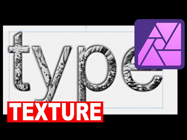 How To Add Texture To Text In Affinity Photo Tutorial