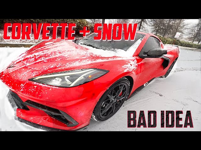 How does the C8 Corvette Drive in the Snow? (Snow Drifting)