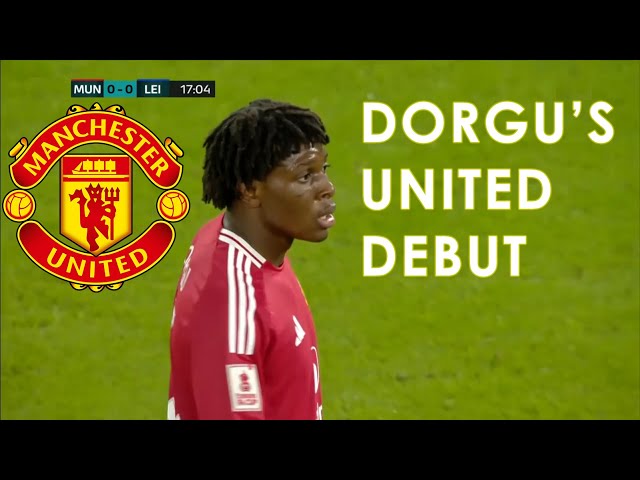 Patrick Dorgu STRONG performance for MANCHESTER UNITED vs Leicester.