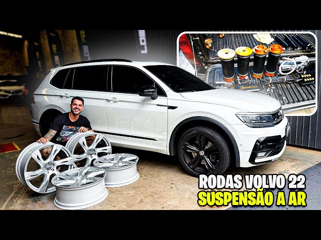 CHEGARAM AS NOVAS RODAS E SUSPENSAO A AR DA TIGUAN 😍 NOVO PROJETO