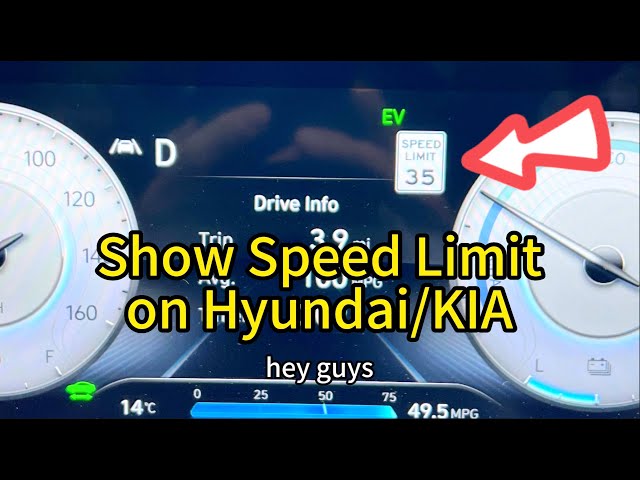 How to Show Speed Limit on Hyundai/KIA Dashboard