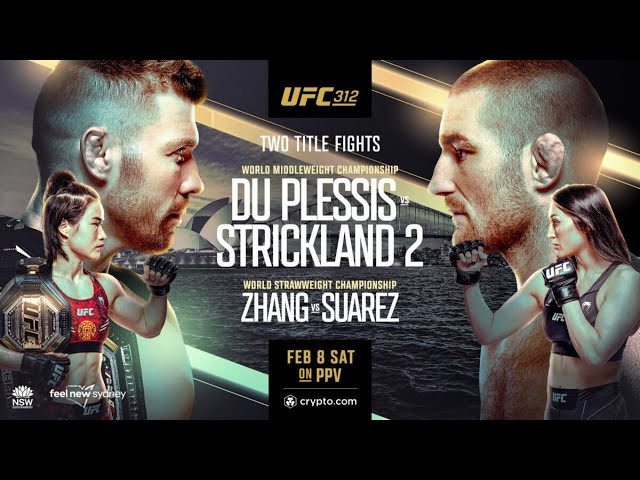 UFC 312 LIVE DU PLESSIS VS STRICKLAND 2 LIVESTREAM & FULL FIGHT COMPANION