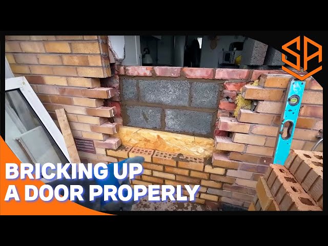 HOW TO BRICK UP A DOOR CORRECTLY .  PT 2