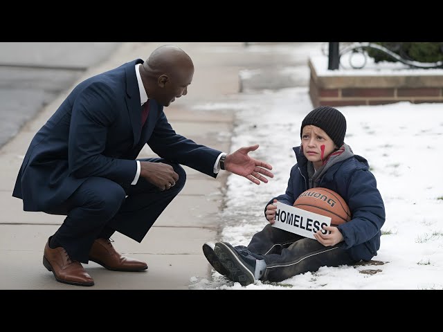 Homeless Boy Begs Michael Jordan for Help - He Notices Something Important and Takes Action!